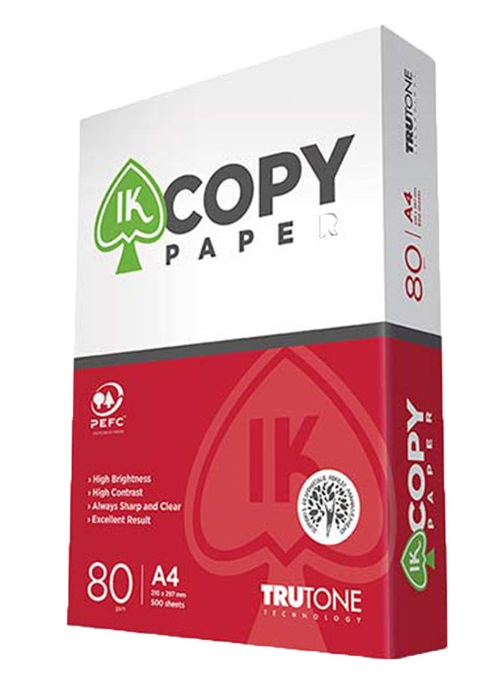 IK Copy Paper A4 80gsm 500Sheets #3625-IKP-04-00 (5P)