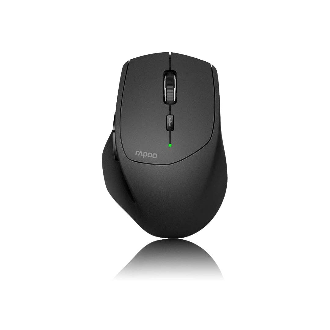 Rapoo Optical Wireless Mouse - BlueTooth+Usb (Black) #MT550-B