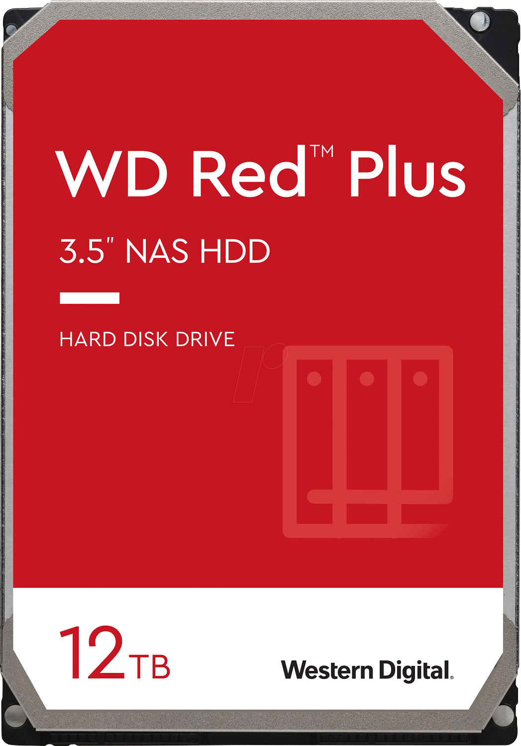 Western Digital Red Plus 12Tb 3.5吋 NAS 硬碟 (256Mb 7200rpm SATA-3)#WD120EFbX