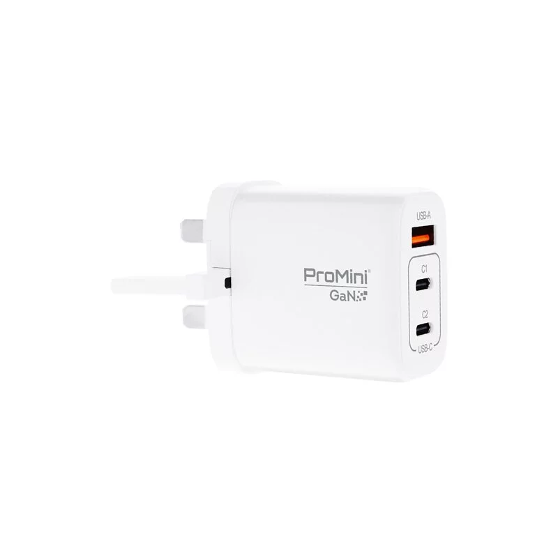 MagicPro Gw65v GaN Usb Charger (65W, 3port, PD, 1xQC3.0, 2xTypeC, White) #PM-wCgw65VwH