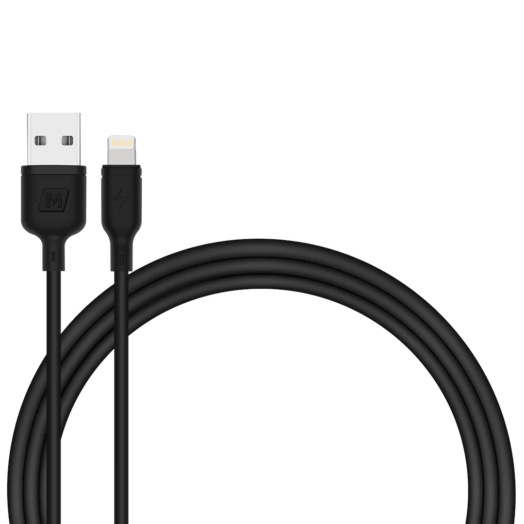 MOMAX ZeroLink 3ft/1metre Usb-A to Lightning Usb Cable - MFi Certified (Black) #DL16D