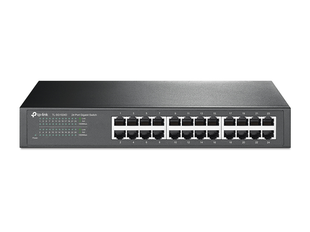 TP-Link TL-SG1024D (Metal) 24port Gigabit Network Switch (Rackmount) #343-23-00145-1