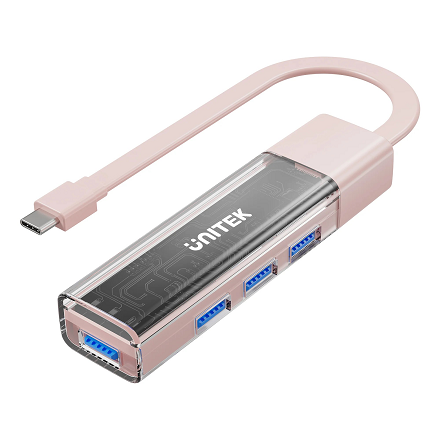 Unitek 雙向 USB-A/USB-C 集線器 (粉紅色) #H1319APK01