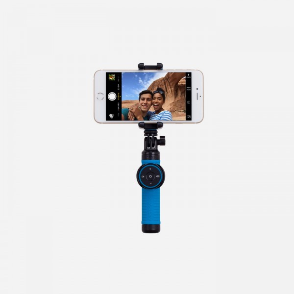 MOMAX Selfie-Hero Stick - 100cm w/Bluetooth Multi-Remote (Blue)