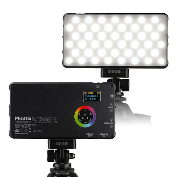 Phottix M200R RGB LED 手提式拍攝補光燈 #781-1952