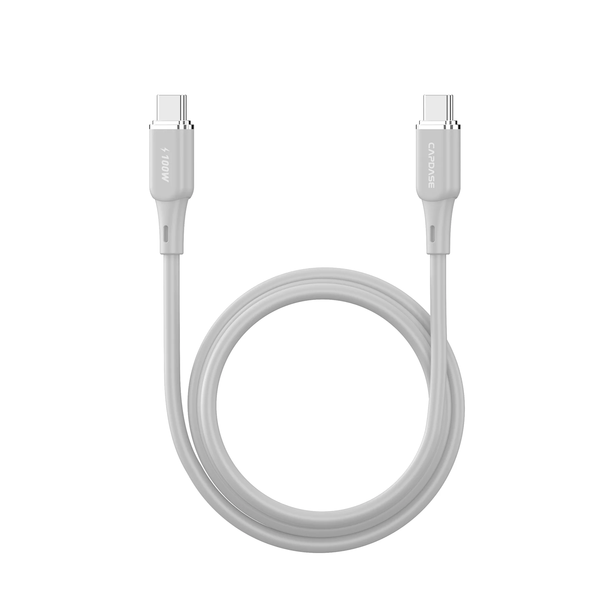 Capdase SiliconPR CC100 4ft/1.2metre Type-C to Type-C Cable PD (100W) (Grey) #HC00-500G