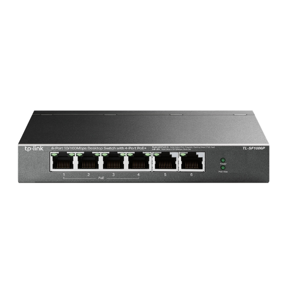 TP-Link 6port 10/100 PoE+ 網絡交換器 #TL-SF1006P