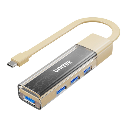 Unitek 雙向 USB-A/USB-C 集線器 (金色) #H1319ACL01