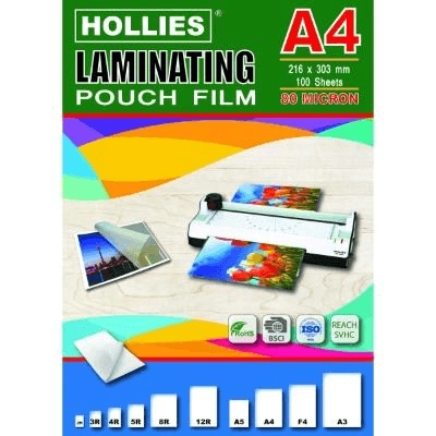 Hollies A4-80N (80Micron) 100sheet Laminating Film A4 #HL A4-80N