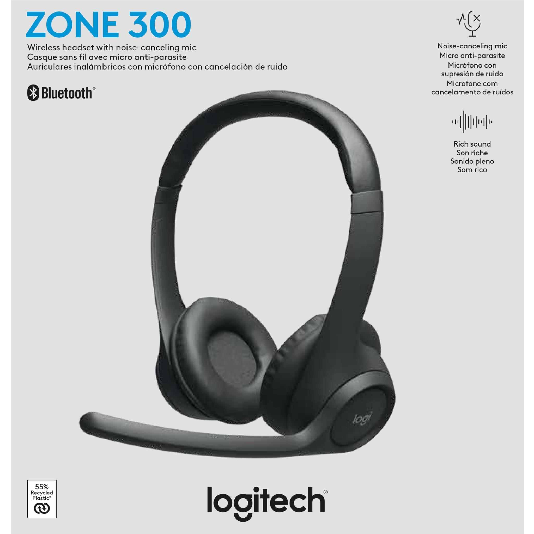 LOGITECH ZONE 300頭戴式無線藍牙耳機