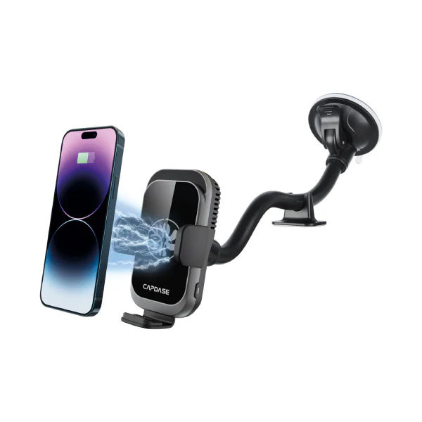 Capdase A-CM PowerⅡ Gooseneck 300mm Wireless Charger Car Mount 磁感冷凍自動開合無線充 #ACM2G01-300