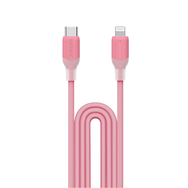 MOMAX 1-Link Flow CL 4ft/1.2metre Type-C to Lightning Usb Cable - MFi Certified (Pink) #DL53P