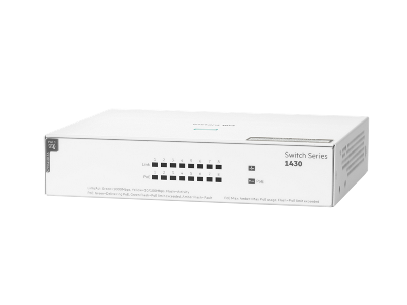 HPE Networking Instant On 1430 8port Gigabit w/PoE Web Managed 網絡交換器 #R8R46A
