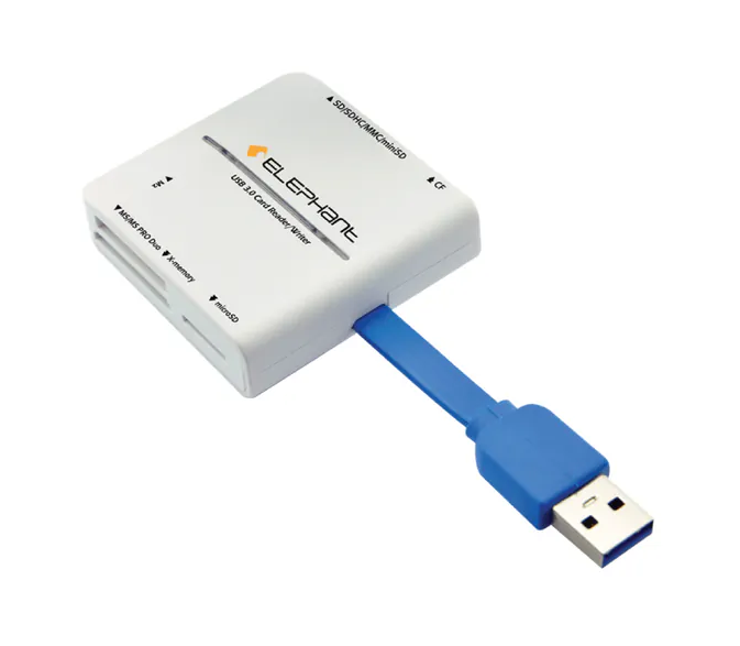 Elephant 多媒體讀卡器 USB 3.0 (白色) #WER-1013(wh)