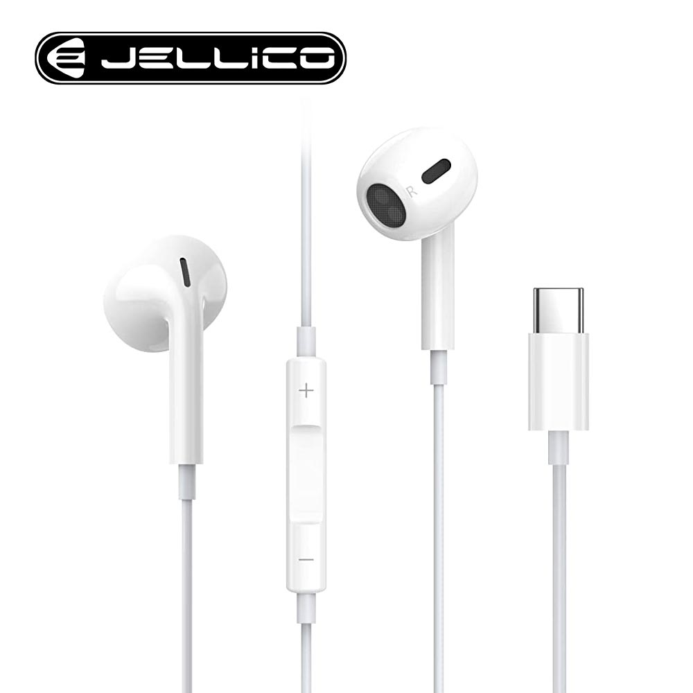 Jellico X14-For_Type-C Stereo In-Earphone w/Mic+Volume Type-C (White) #X14