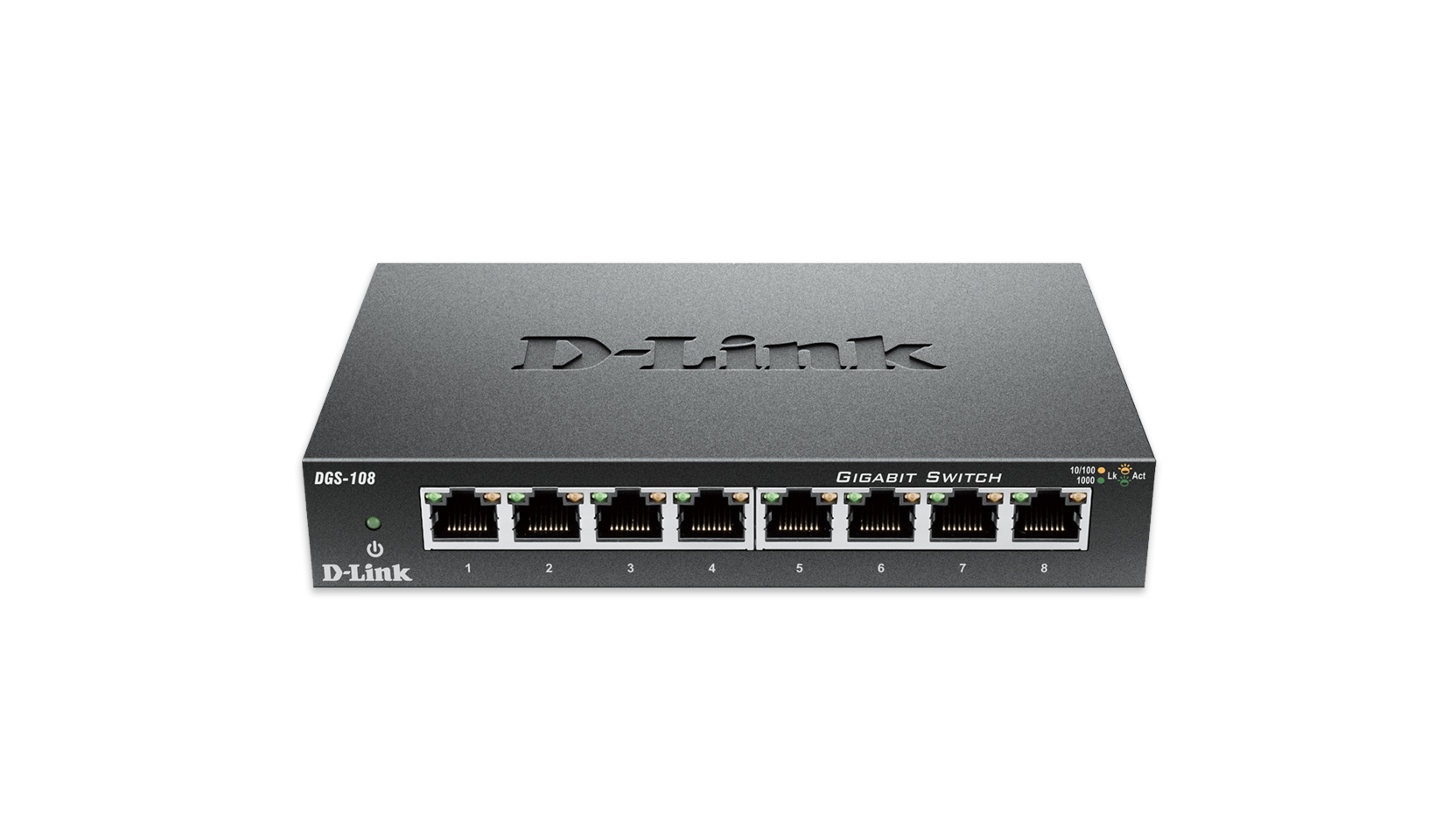 D-Link (Metal) 8port Gigabit Network Switch #DGs-108