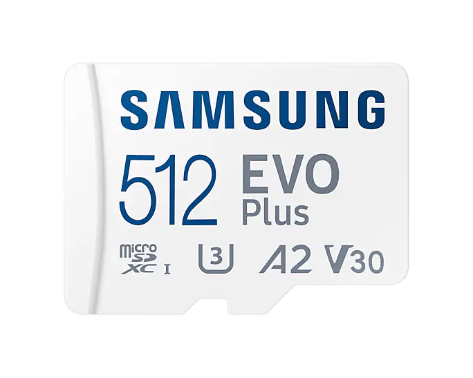 Samsung EVO Plus (4K) 512Gb 2024 U3 A2 V30 MicroSDXC w/Adapter 記憶卡 #Mb-MC512sA