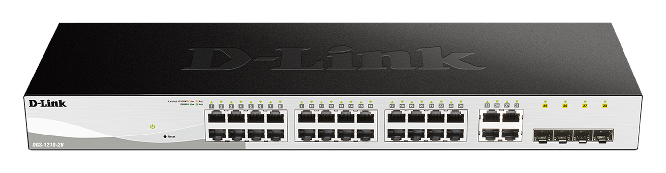 D-Link 24port Gigabit Web Managed Network Switch w/4xSFP (Rackmount) #Dgs-1210-28