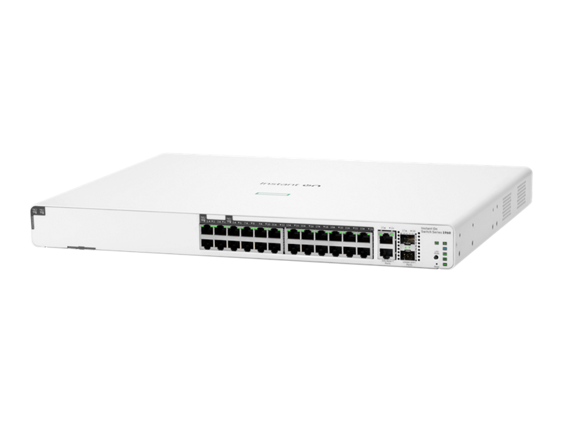 HPE Networking Instant On Switch 1960 24port Gigabit Managed Network Switch w/PoE w/2xSFP+ #JL807A