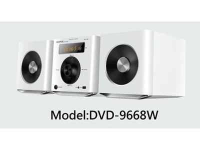 Super 藍牙DVD組合音響 2.0 Stereo Speaker - Usb+Bluetooth (White) #DVD-9668W