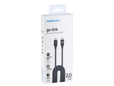 MOMAX GoLink 6.6ft/2metre Type-C to Type-C Usb3.0 Cable PD (100W)