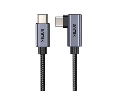 Unitek 3米 100W USB-C 90度轉角快充傳輸線 #C14123bK-3M