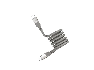 MOMAX Mag Link 3ft/1metre Type-C to Type-C Usb2.0 Cable Magnetic PD (100W) (Titanium) #DC35L