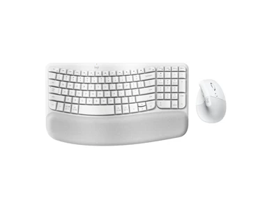 Logitech Wave Keys and Lift 美式英文人體工學鍵鼠套裝 (珍珠白) #920-013640