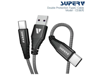 SuperV 3ft/1metre Usb-A to Type-C Usb2.0 Cable (Black)