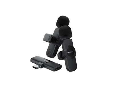 Ven-Dens USB-C 雙無線麥克風 (黑色) #VD-MIC009