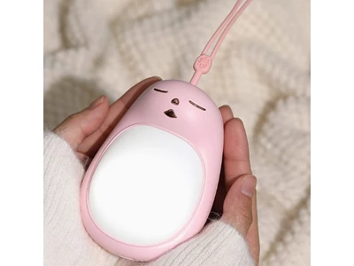 PC-Home M50 治癒系精靈 1200mAh 發光暖手寶 (粉紅色) #3100002916