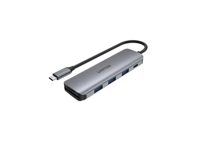 Unitek uHub_P5+ 6in1 MultiPort Usb-C Hub w/Usb-A, SD+microSD-slot, PD100W #H1107C