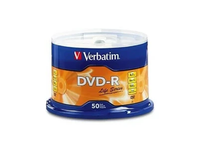 Verbatim Life-series 4.7Gb DVD-R Disc -50pc/pack #97176