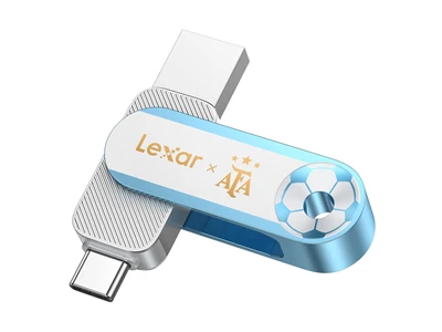 Lexar D500 阿根廷足協特別版 128Gb (400Mb/s) Usb3.2/Usb-C 雙用隨身碟 #LJDD500128G-BNXNG