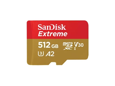 Sandisk Extreme 512Gb MicroSDXC UHS-I Memory Card #SDSQXAV-512G