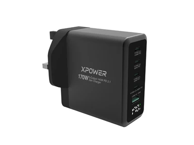XPower 028 170W 5位 GaN 充電器 (黑色) #028-BK