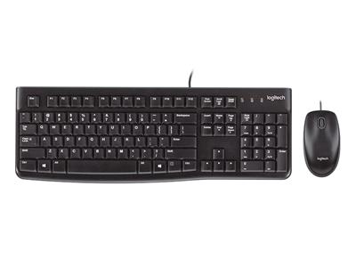 Logitech MK120 Chinese Corded Keyboard and Mouse Combo (Black)