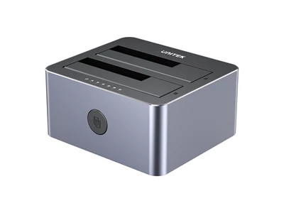 Unitek 10Gbps 2.5"/3.5"(2bay) 雙槽 USB-C 轉 SATA III 硬盤座 w/Clone #Y-3027GY01