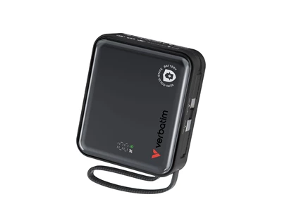 Verbatim SnapQub Qi2.2 25W 10000mAh 半固態磁吸無線行動電源 (黑色) #30270(QR,CCC)