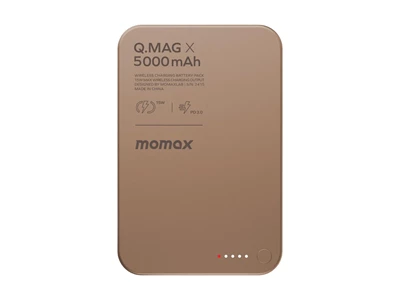 MOMAX Q.Mag X 5000mAh Magnetic Power Bank  Sandstone #iP116AL2 (CCC)