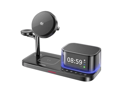 Ven-Dens 三合一 Qi2 25W 無線音箱充電器 (黑色) #VD-WLC024-Black