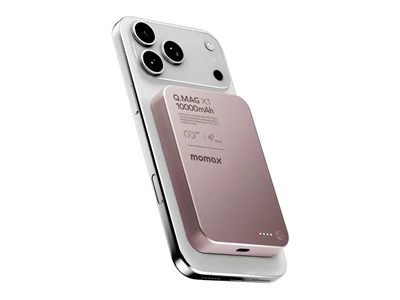 MOMAX Q.Mag X1 10000mAh 超薄無線磁吸行動電源 (粉紅色) #iP117AP (CCC Cert.)