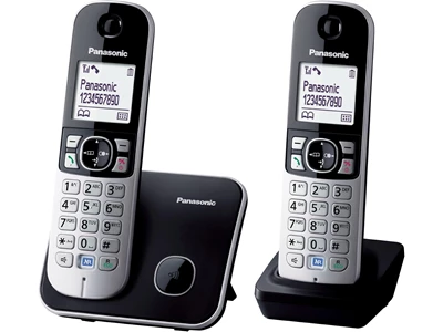 Panasonic KX-TG6812HK 1.8" LCD DECT數碼室內無線電話 (雙機-黑色) #KX-Tg6812HKb