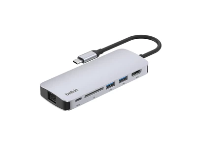 Belkin Connect 6in1 Usb-C Hub w/HDMI , 2xUsb-A , Usb-C , GigaLan , SD #AVC008fqSGY-V2