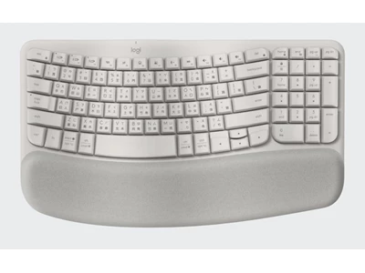 Logitech WaveKeys 中文版無線人體工學鍵盤 - Usb+BT (迷霧灰) #920-014187