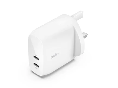 Belkin BoostCharge-Pro Usb Charger (60W, 2port, PD, 2xTypeC, White) #WCB010myWH