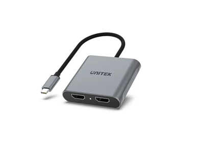 Unitek 4K USB-C 轉 雙 HDMI 轉接器 (支援MST多串流傳輸)* #V1404BGY01