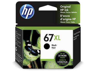 HP 67XL High Yield Black Ink Cartridge #3YM57AA