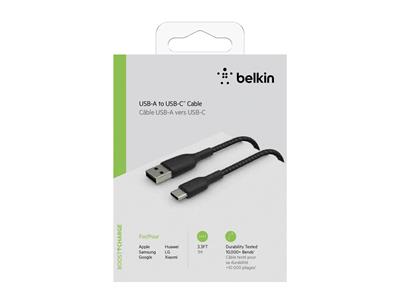 Belkin Boost Charge Braided USB-C to USB-A Cable 1metre (Black) #CAb002bt1MbK