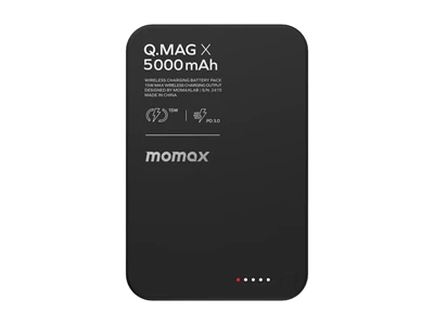 MOMAX Q.Mag X 5000mAh Magnetic Power Bank Black #iP116AD (CCC)